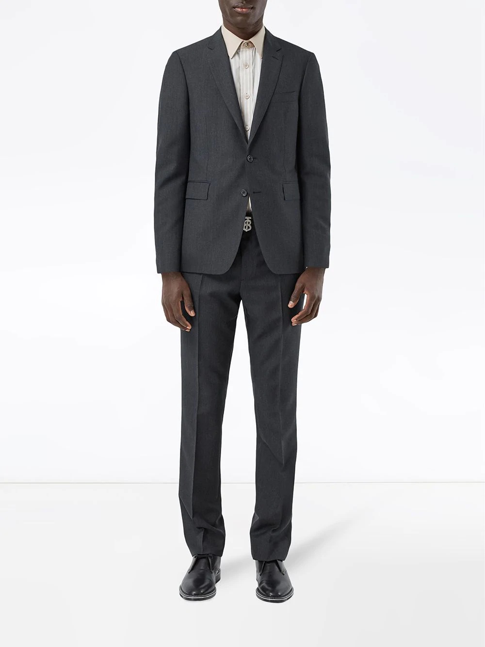 slim-fit tailored suit - 4