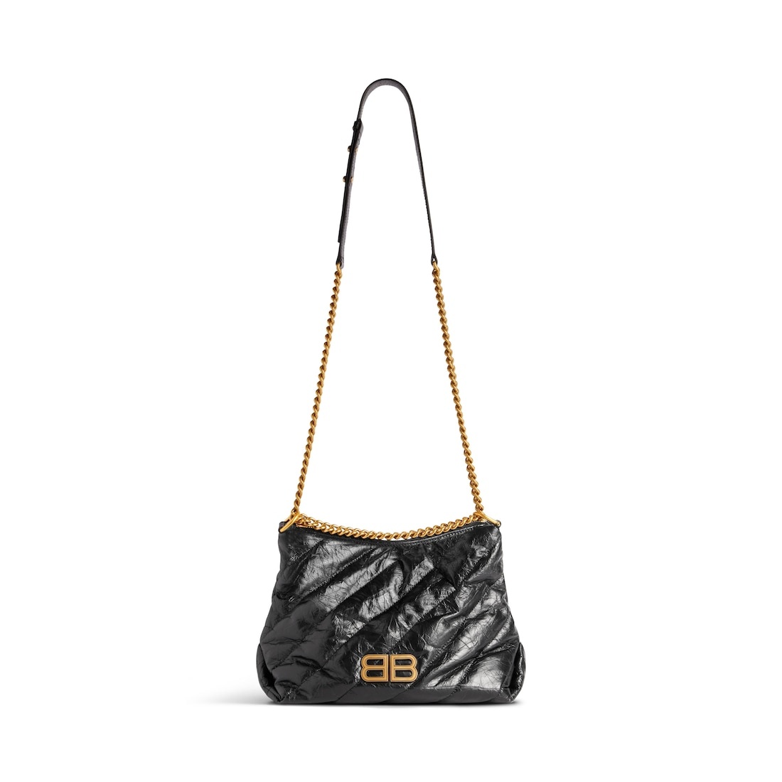 Women's Crush Small Hobo Bag Quilted  in Black - 7