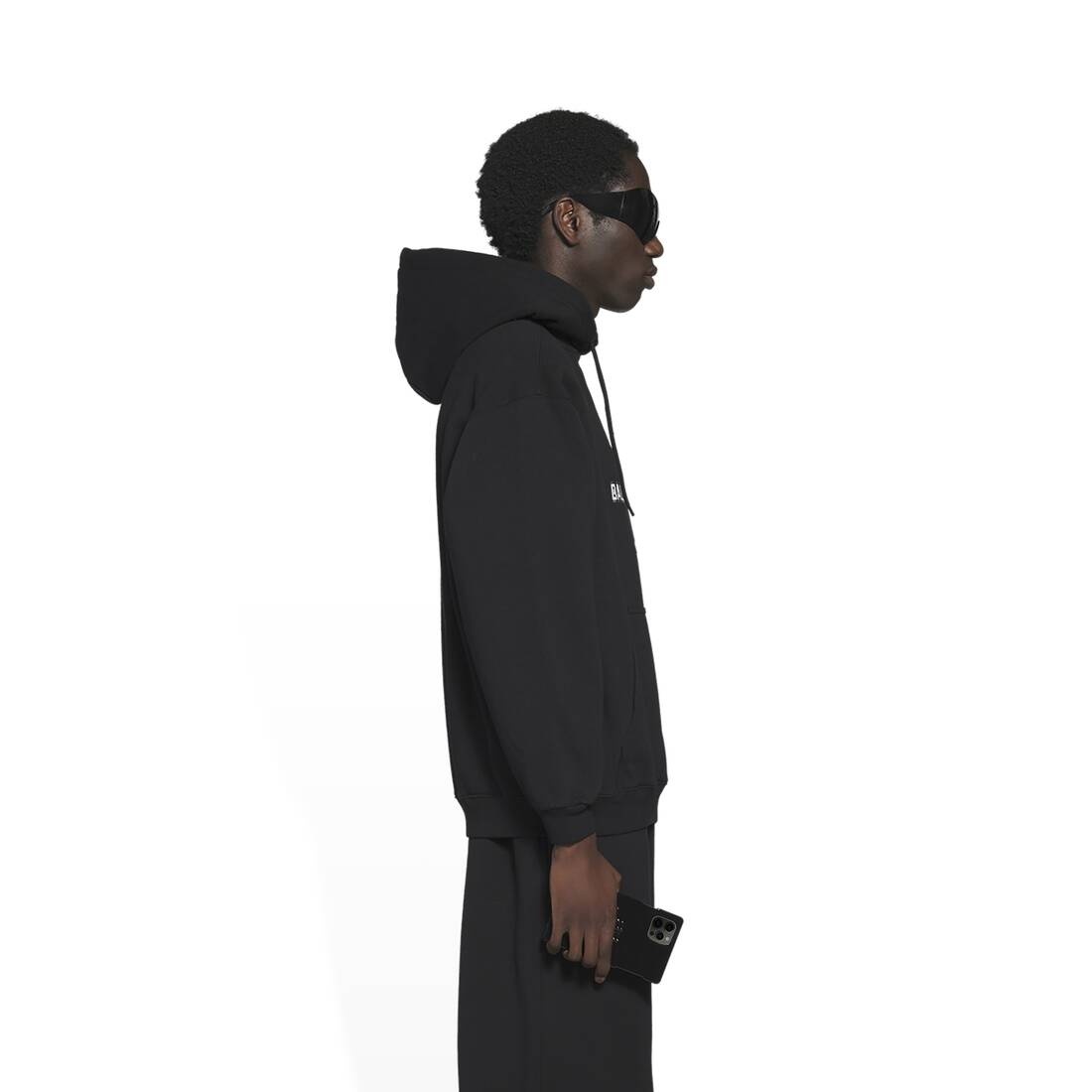 Men's Bb Pixel Medium Fit Hoodie in Black - 3