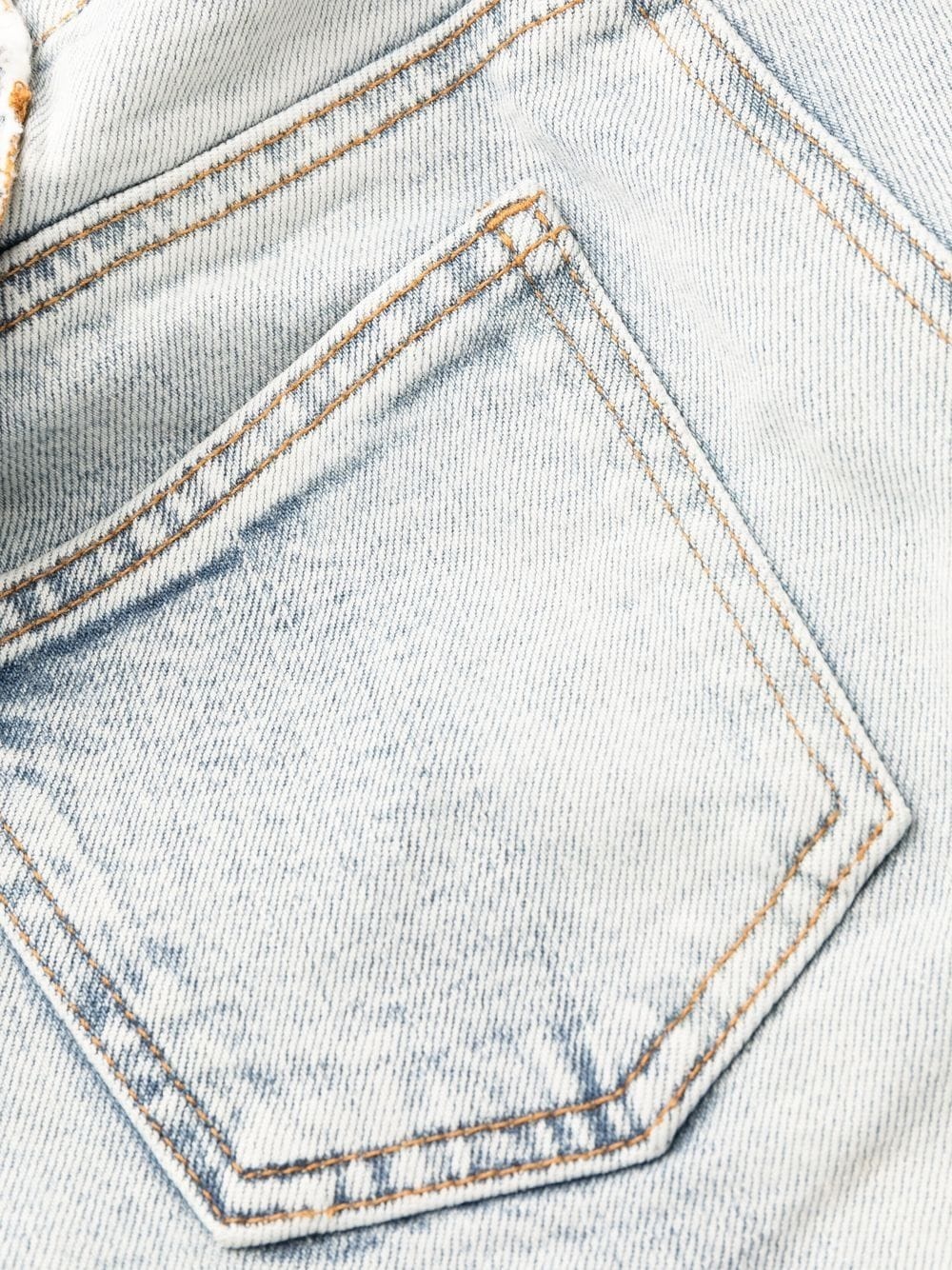 zip-detail layered jeans - 8