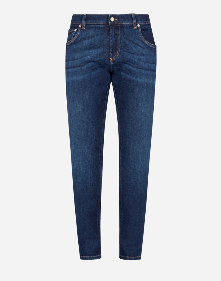 Washed blue skinny stretch jeans - 3