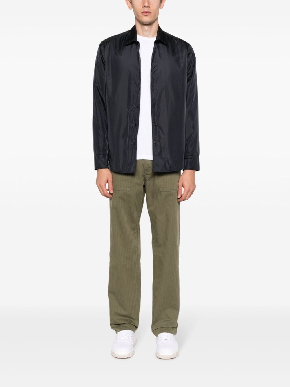 classic-collar button-up jacket - 2