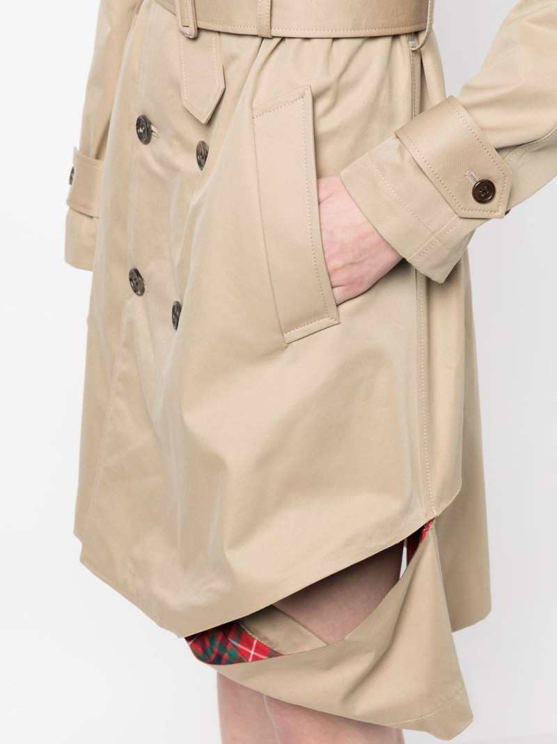 belted-waist above-knee trench coat 5