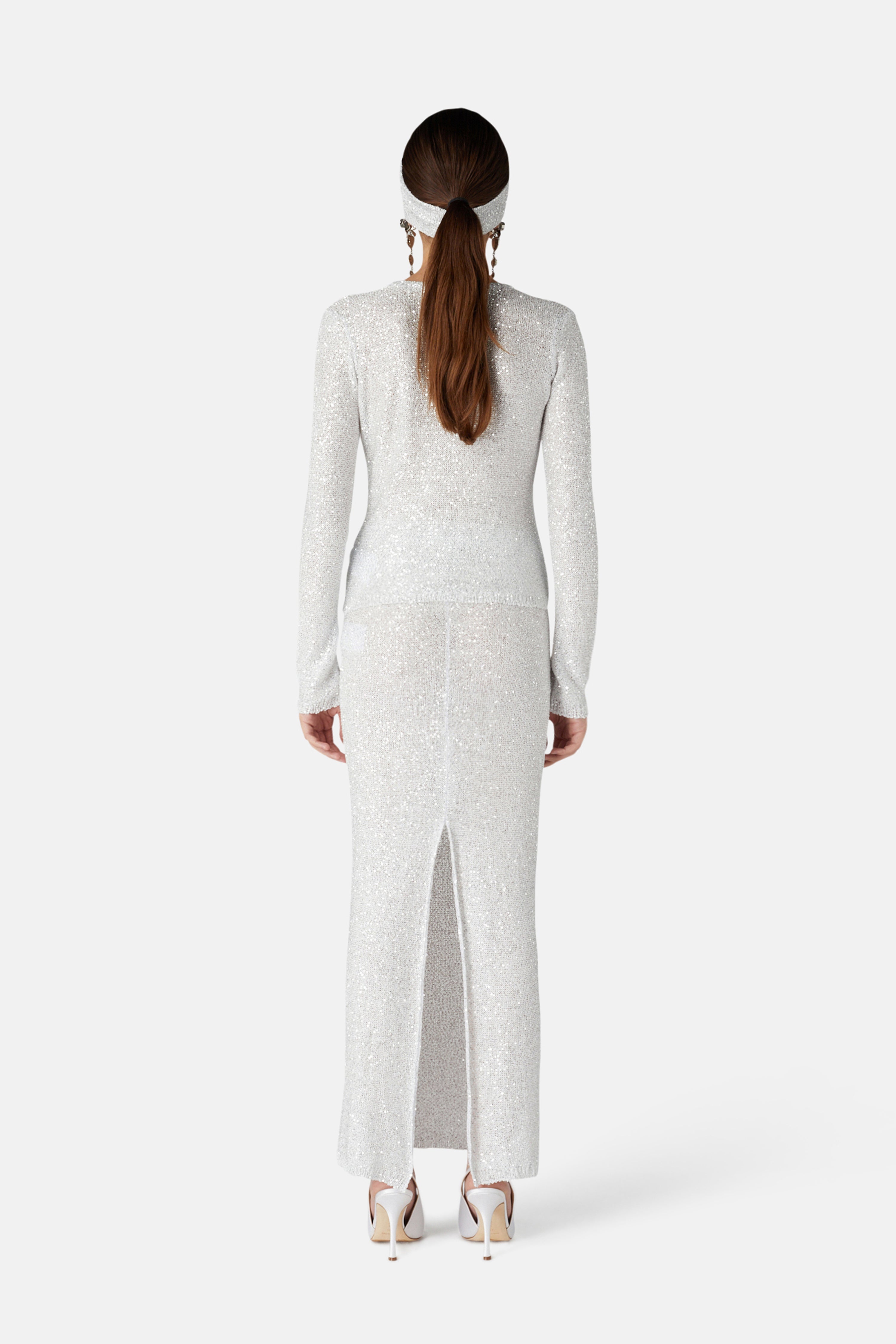SEQUIN LONG SKIRT - 4