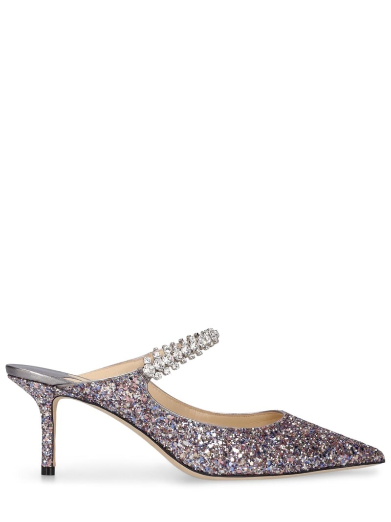 65mm Bing glittered fabric mules - 1