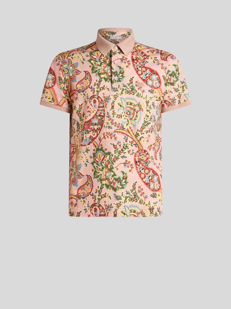 FLORAL PAISLEY POLO SHIRT - 1