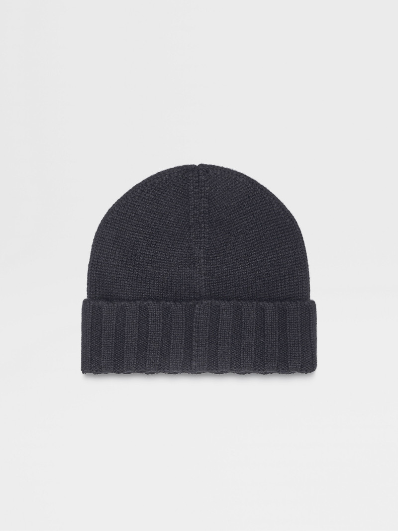 DARK BLUE OASI CASHMERE BEANIE 3