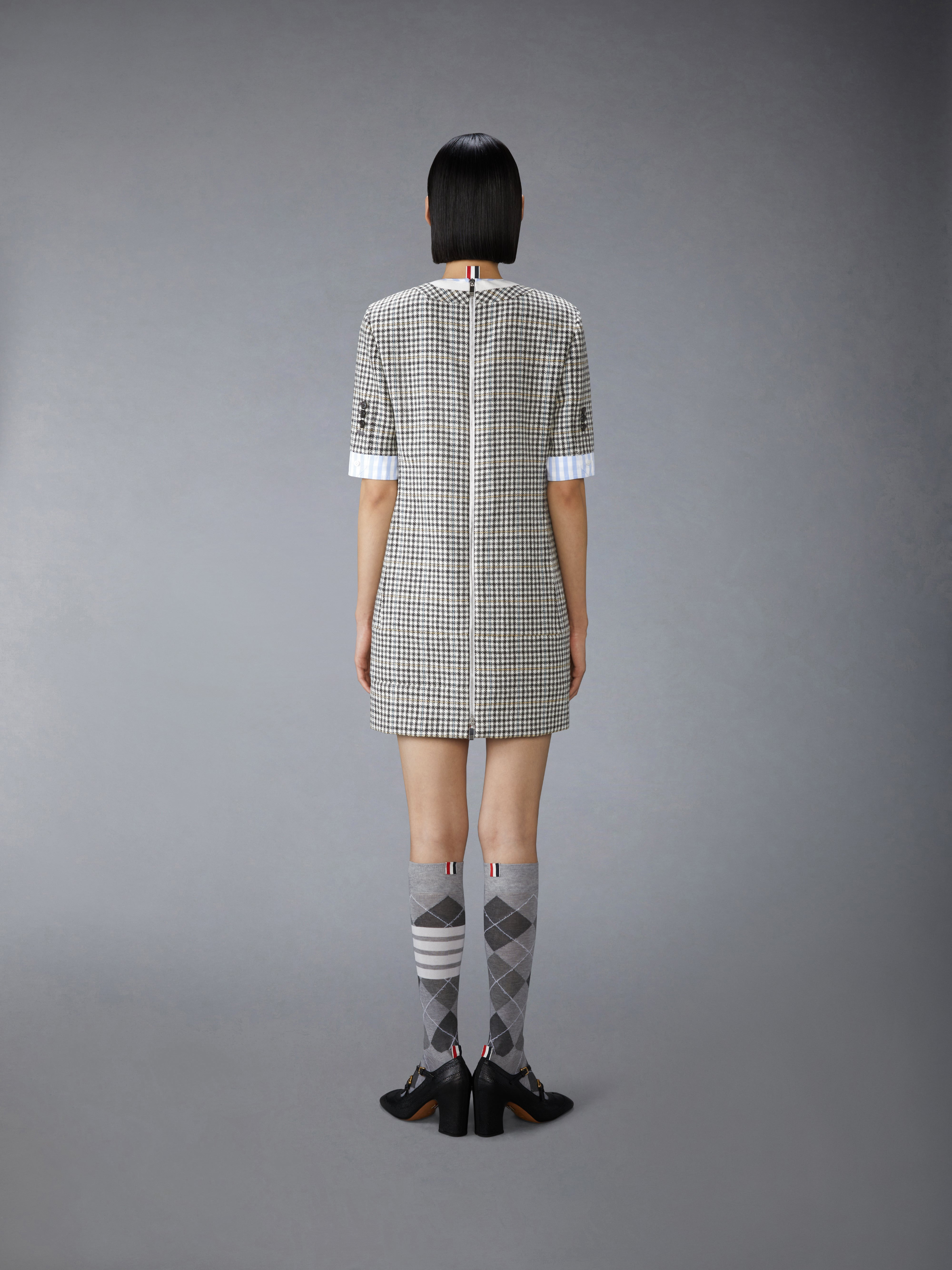 GUNCLUB CHECK HUNTING TWEED TROMPE L'OEIL DRESS - 4