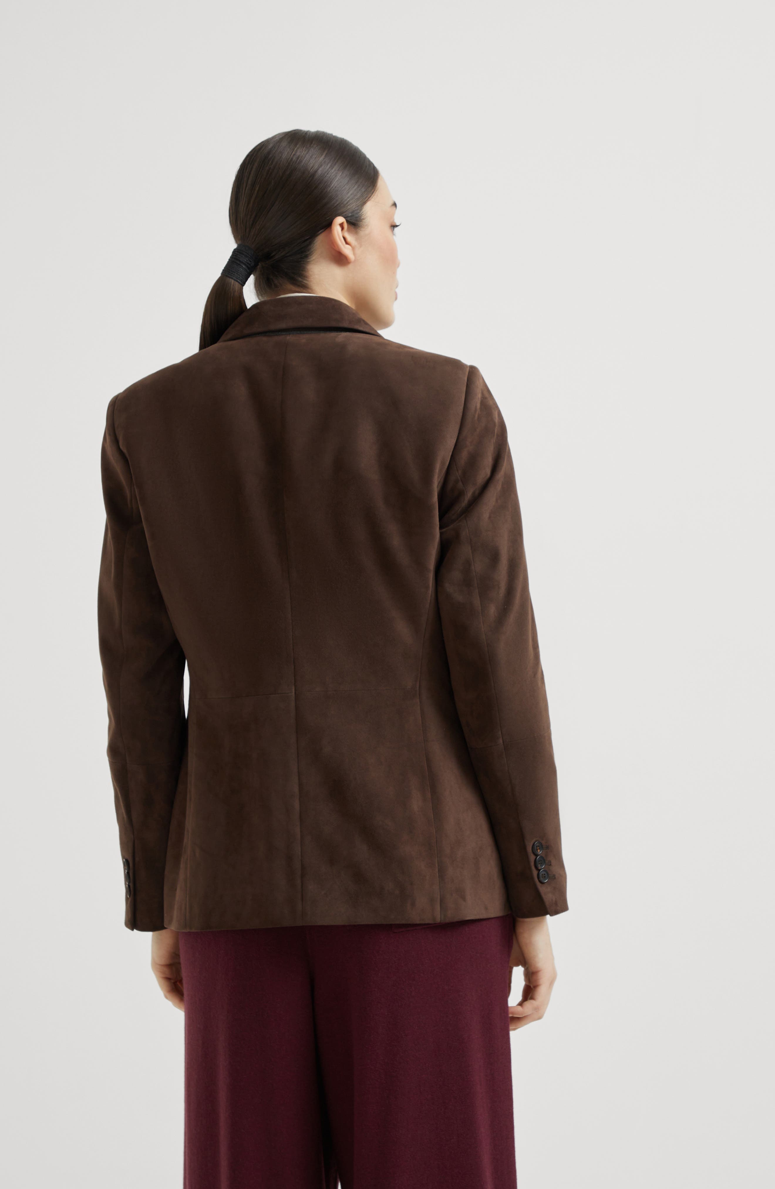 Brunello Cucinelli Suede blazer in Rust Brown at Nordstrom - 3