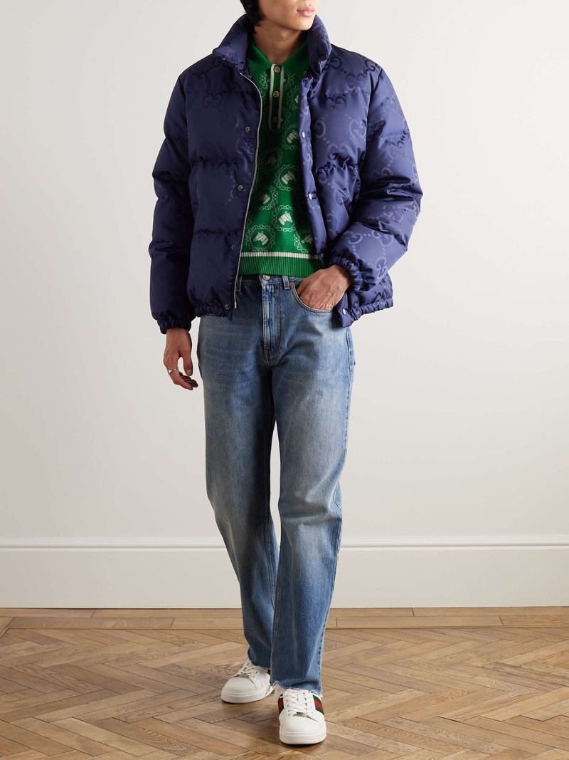 GUCCI Logo-Jacquard Quilted Shell Down Jacket outlook