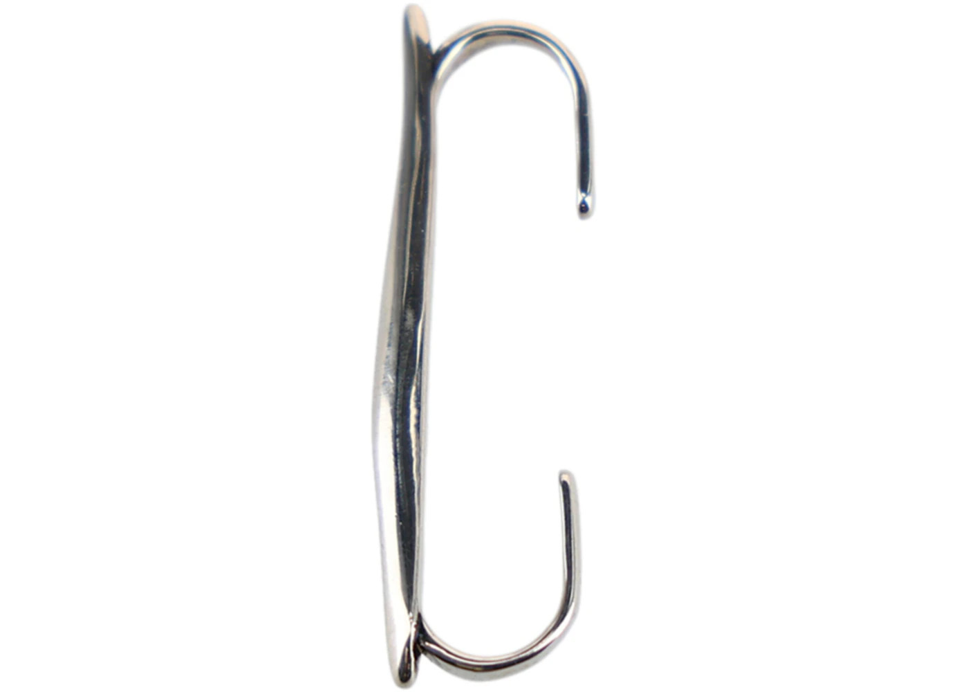 Alexander McQueen Molten Metal Top Bar Ear Cuff Silver - 2