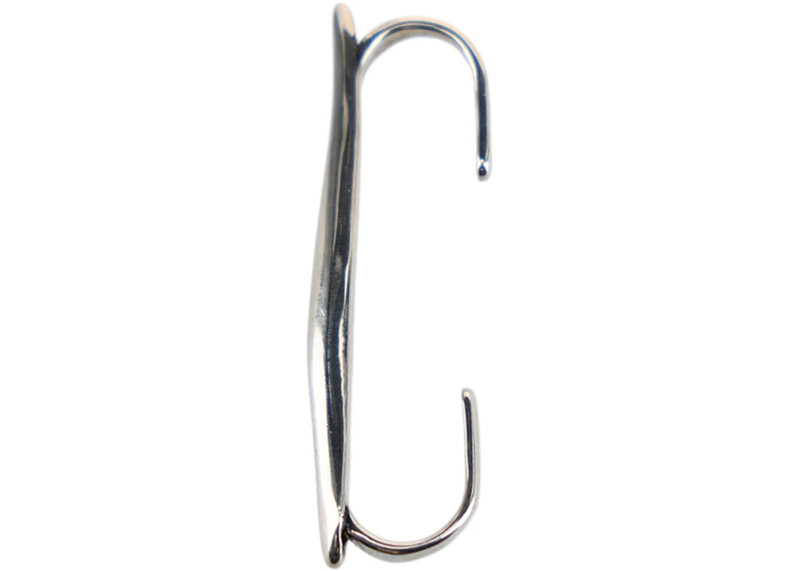 Alexander McQueen Alexander McQueen Molten Metal Top Bar Ear Cuff Silver outlook
