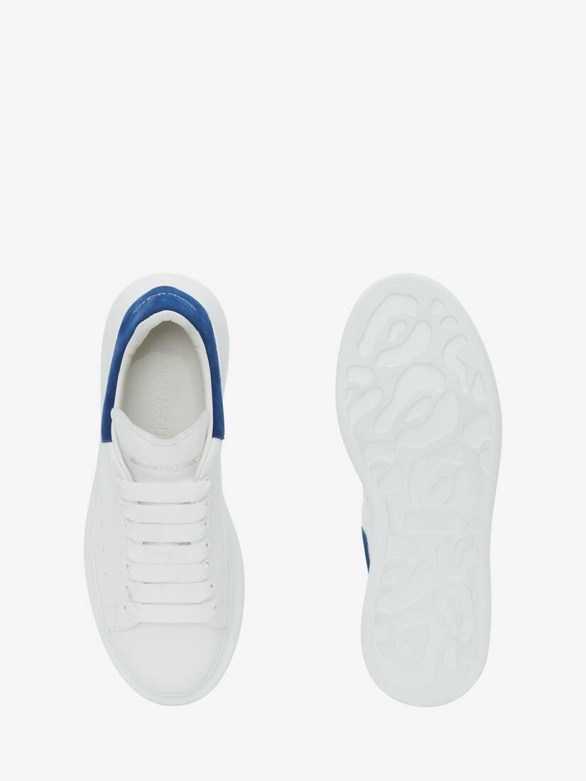Women's Oversized Sneaker in White/paris Blue - 4