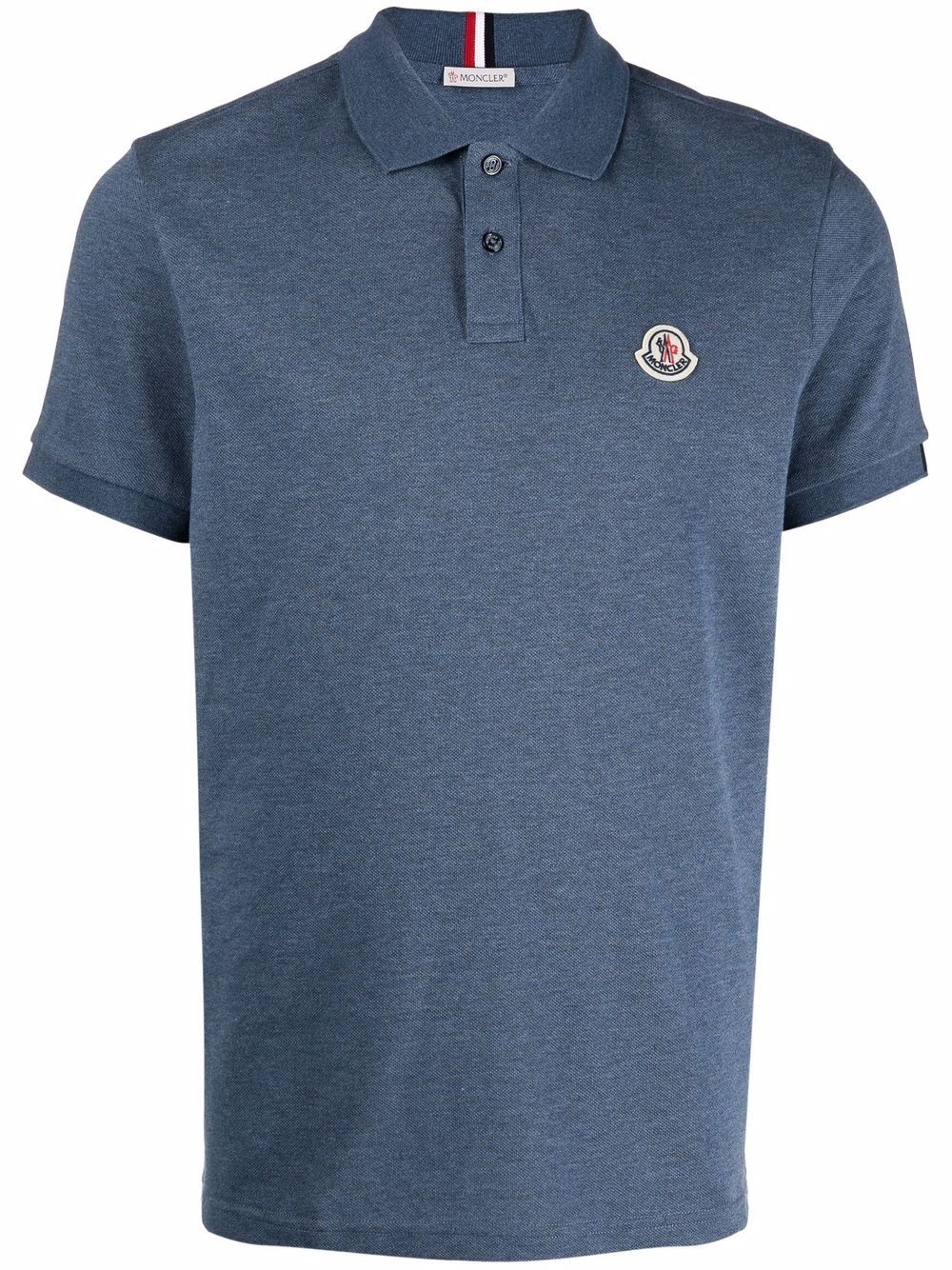 logo patch polo shirt - 1