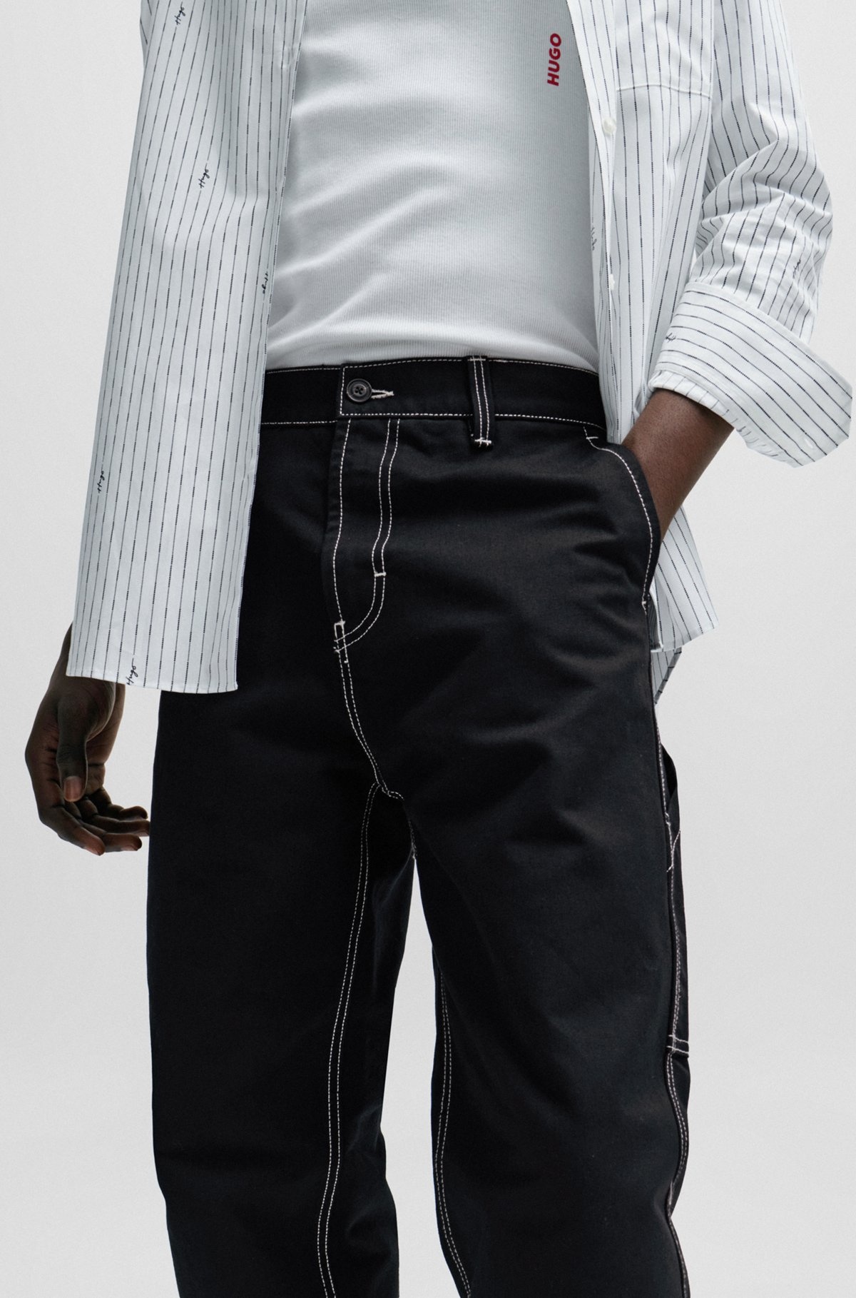 REGULAR-FIT TROUSERS IN HEAVYWEIGHT COTTON - 5