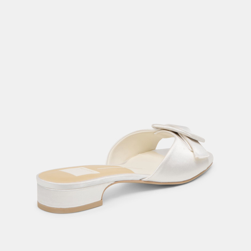 EDINA SANDALS TRUE WHITE SATIN 3