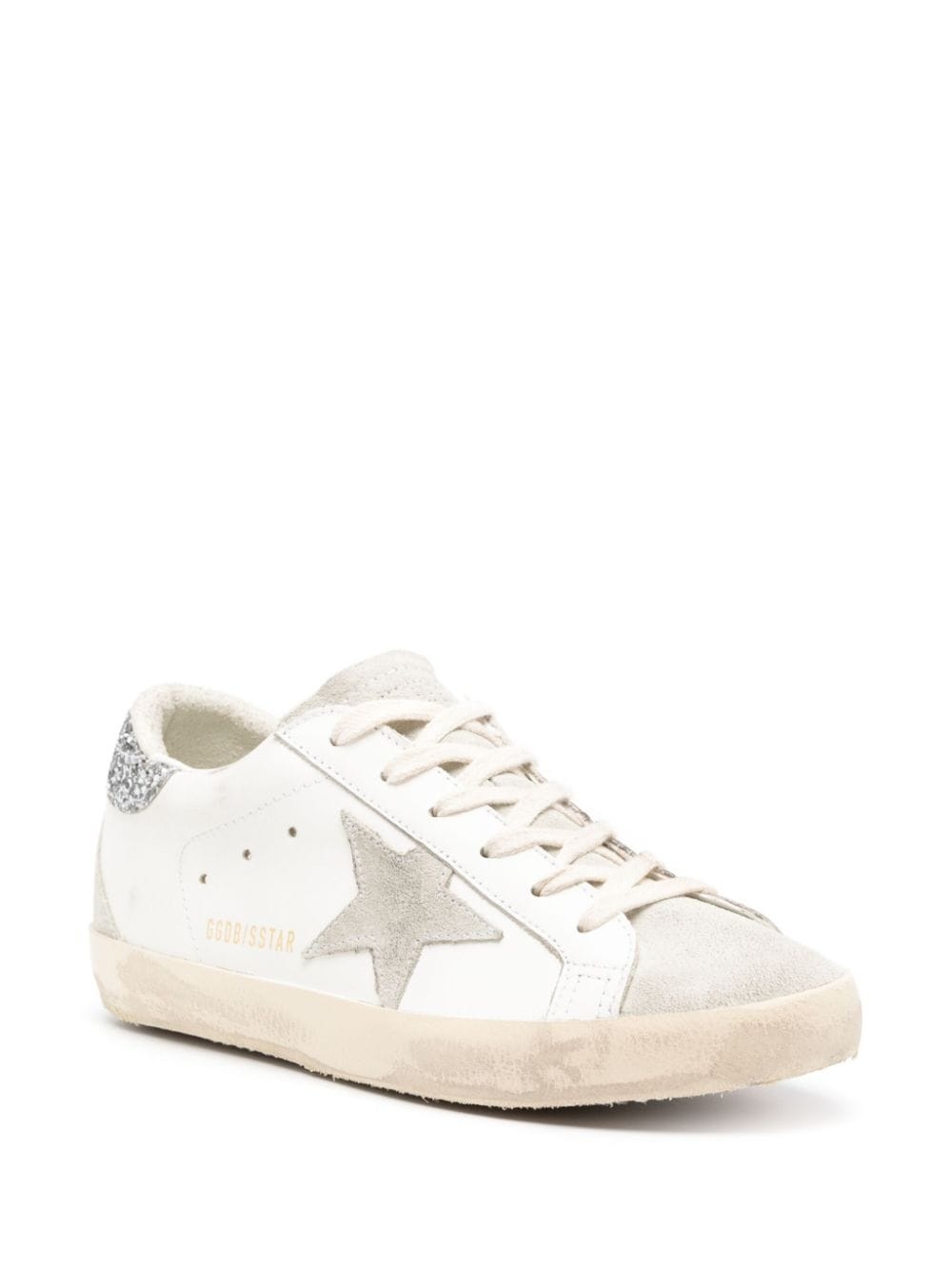 Super-Star glitter-heel leather sneakers - 2