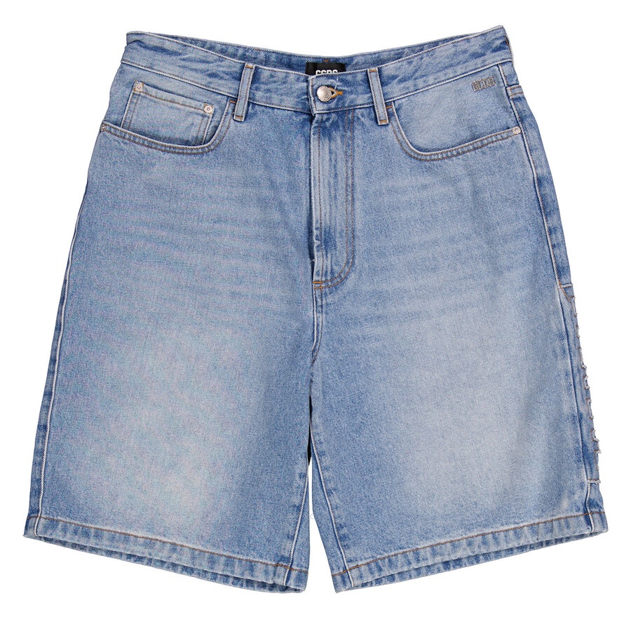 Gcds New Light Blue Bucket Denim Bermuda Shorts - 1