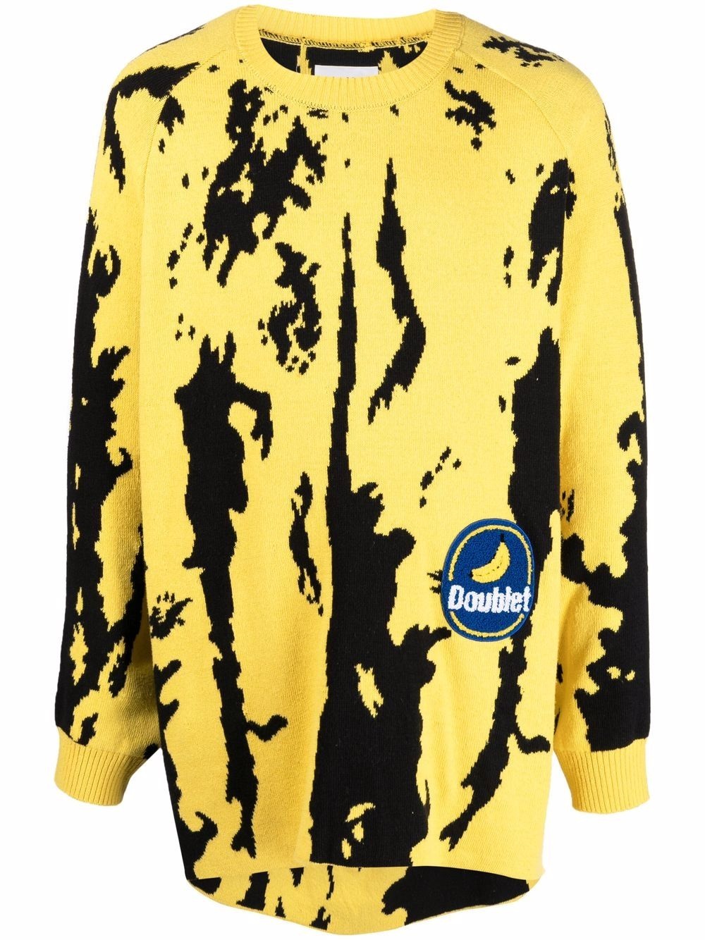 banana-print oversized jumper - 1