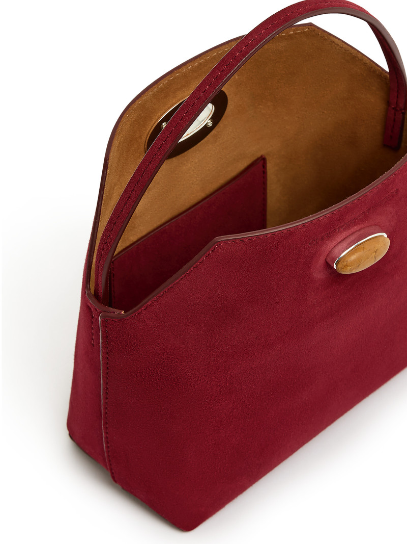 Turnlock Suede Mini Shoulder Bag 3