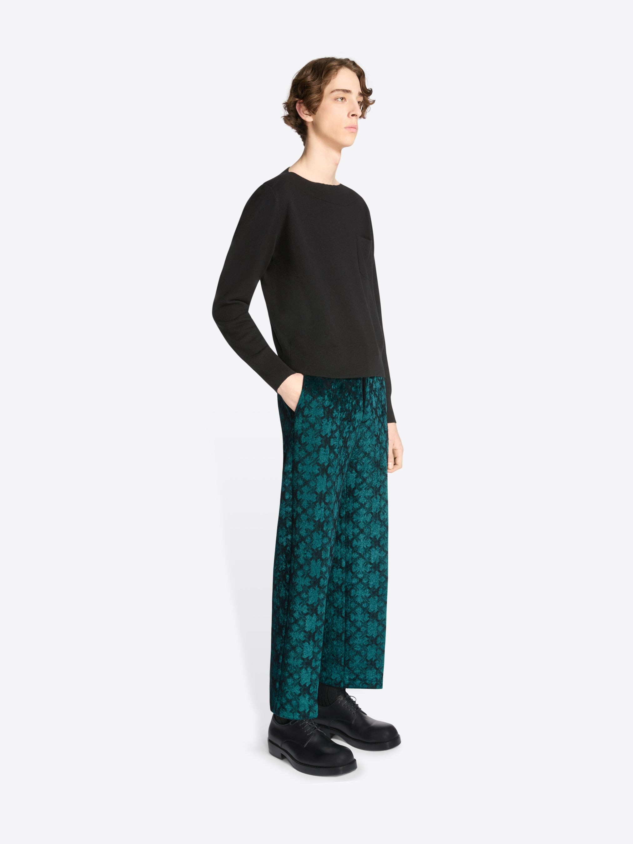 CROPPED JACQUARD PANTS - 3