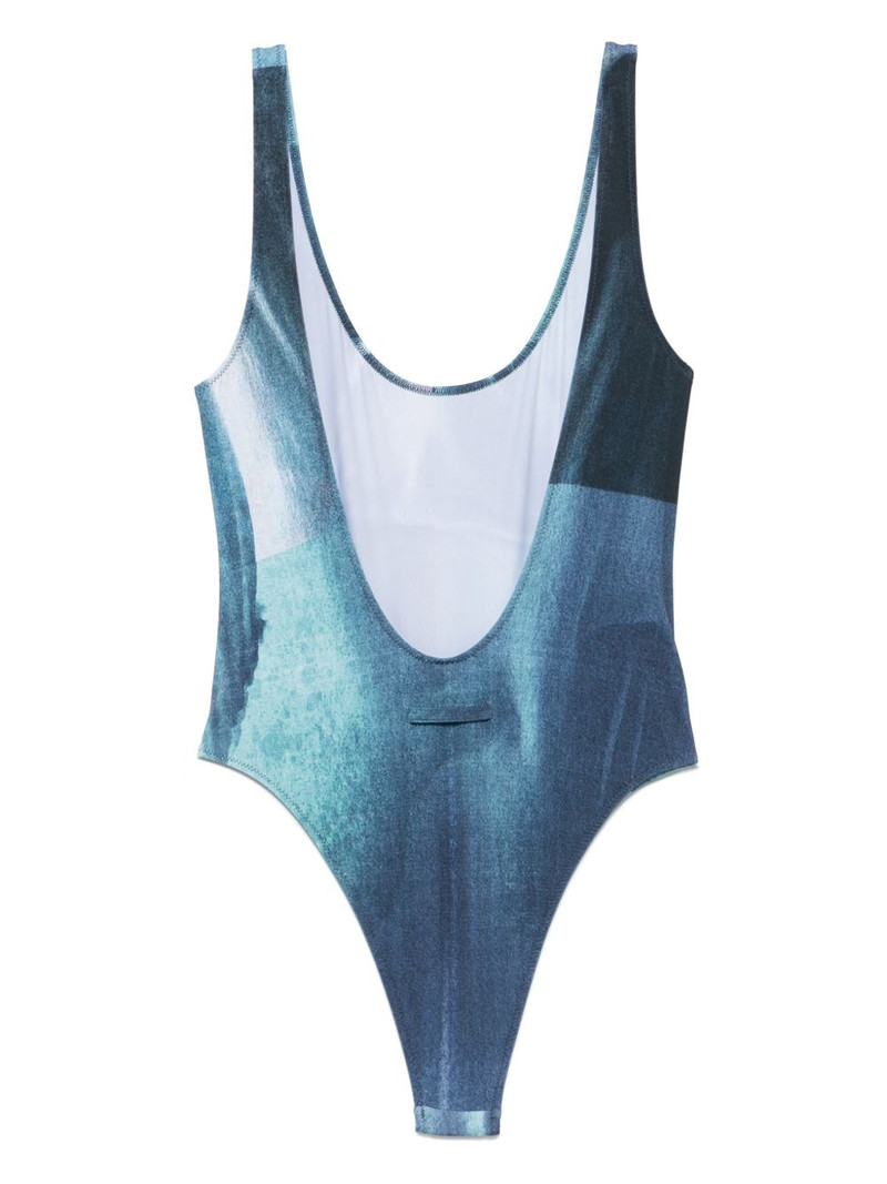 Jean Paul Gaultier abstract-print swimsuit outlook