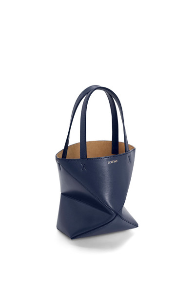 Loewe Mini Puzzle Fold Tote in shiny calfskin outlook