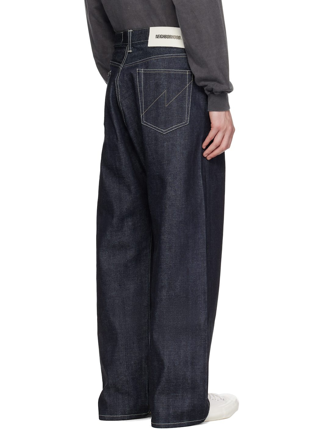 Blue Rigid Denim DP Wide Jeans - 3