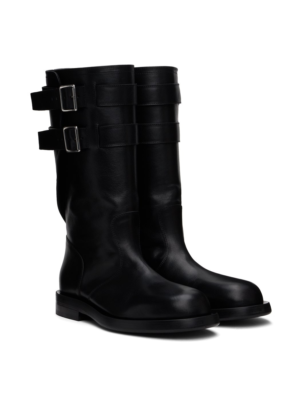Black Milan Soft Biker Boots - 4