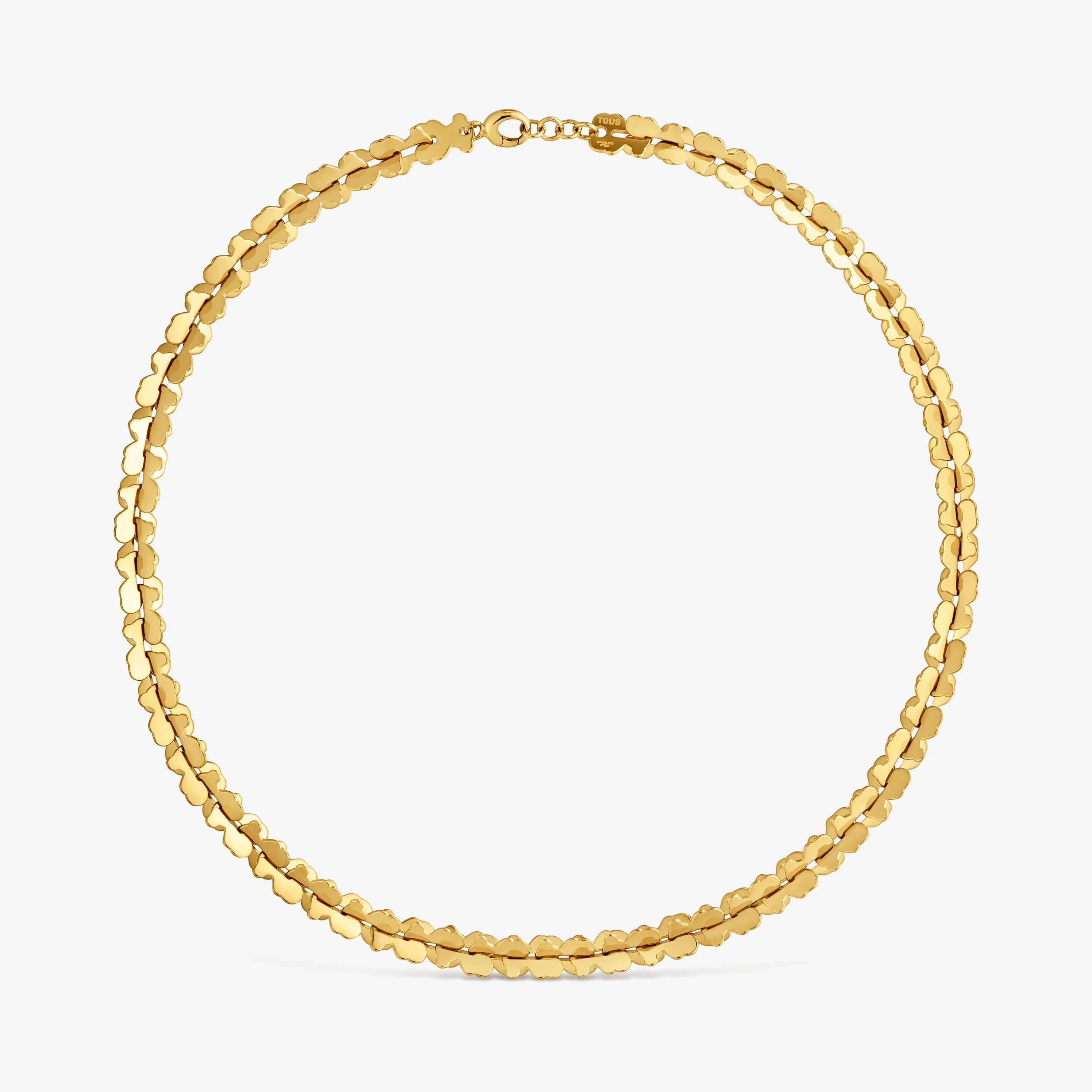 Short gold-colored steel Necklace with bear motifs TOUS Carrusel - 1