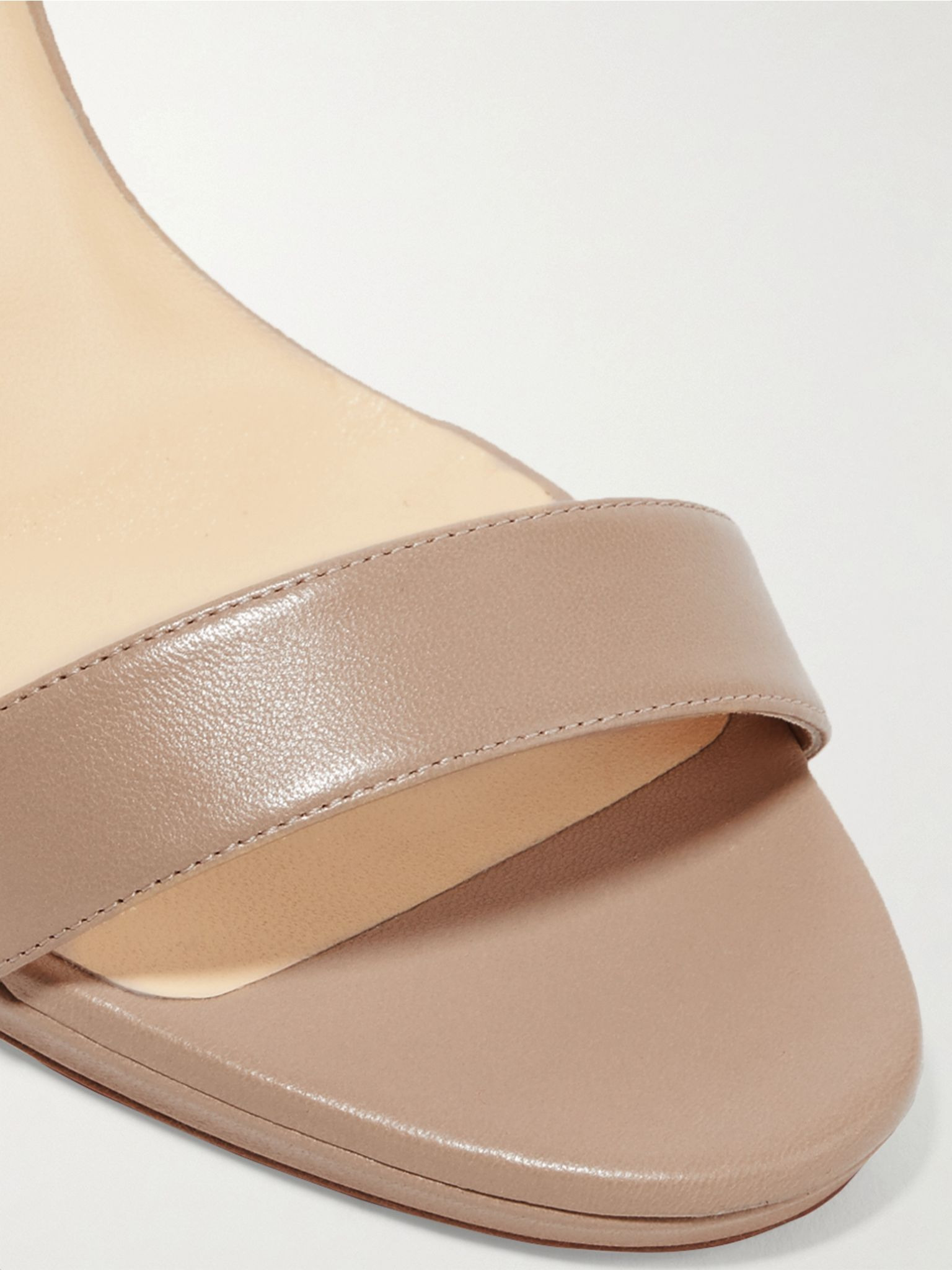 Loubi Queen 100 leather sandals Beige - 4