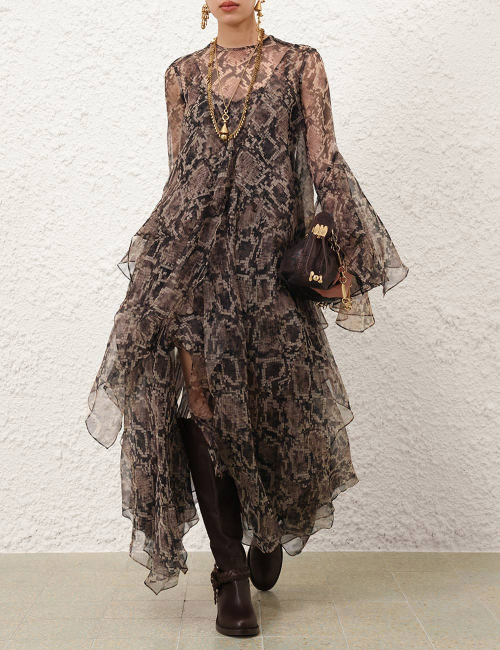 HYPNOTIC CASCADING MAXI DRESS - 2