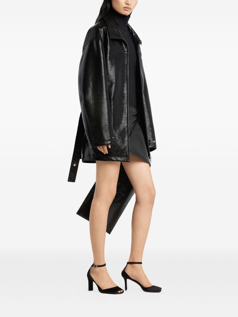 oversized vinyl jacket - 3