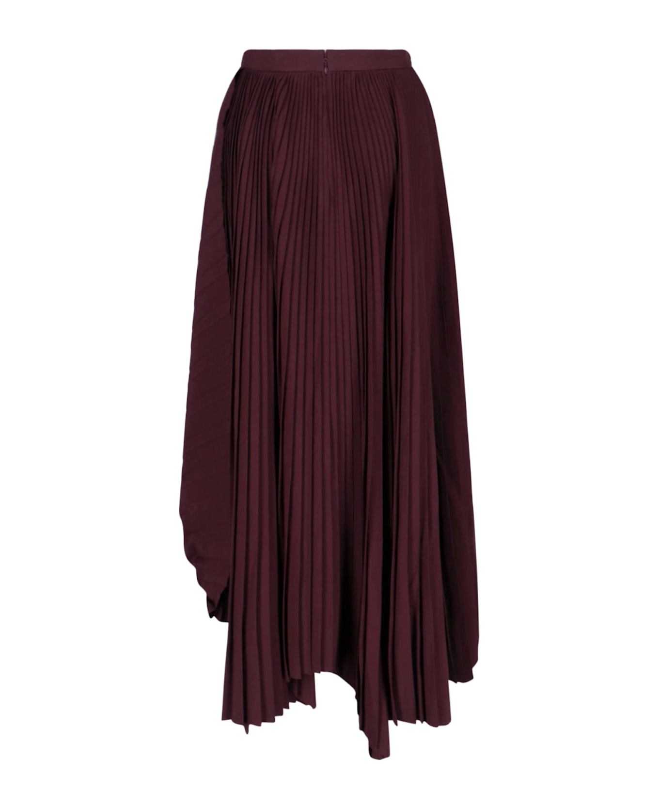 Asymmetrical Pleated Midi Skirt - 2