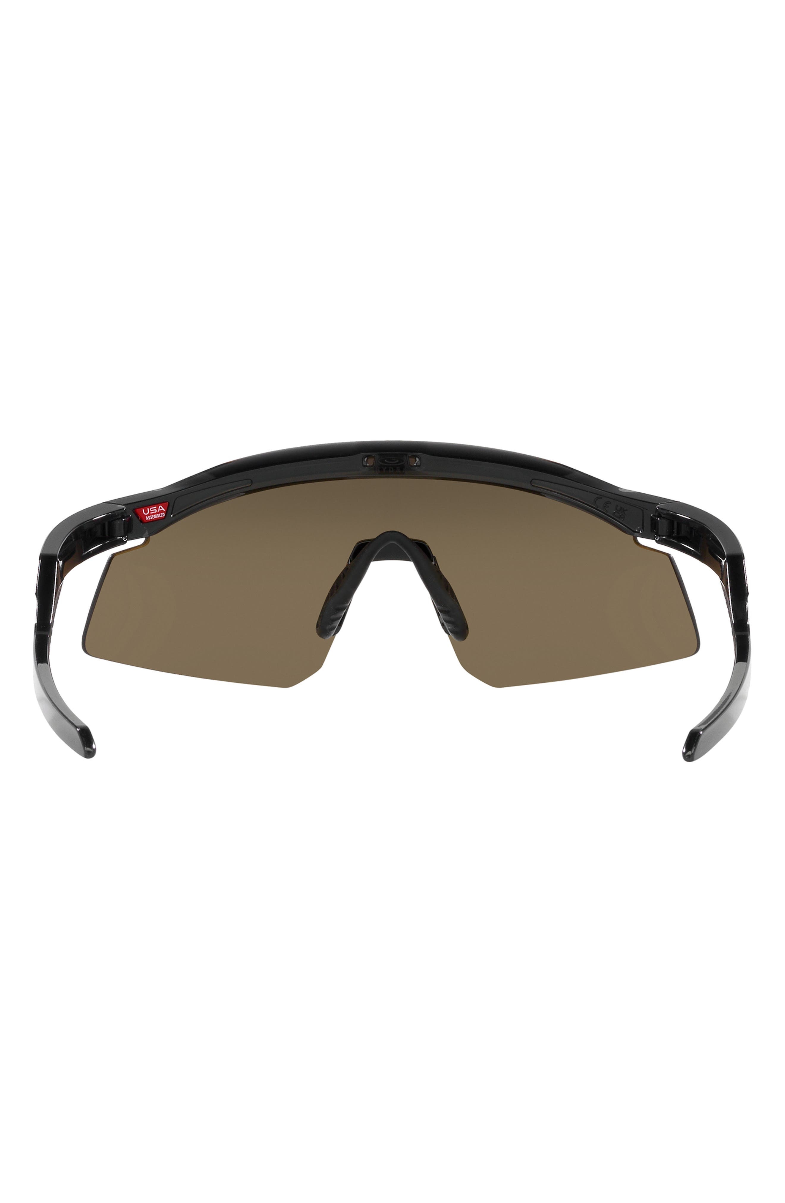 Oakley Hydra 37mm Prizm™ Semirimless Wrap Shield Sunglasses in Black Gold at Nordstrom - 6