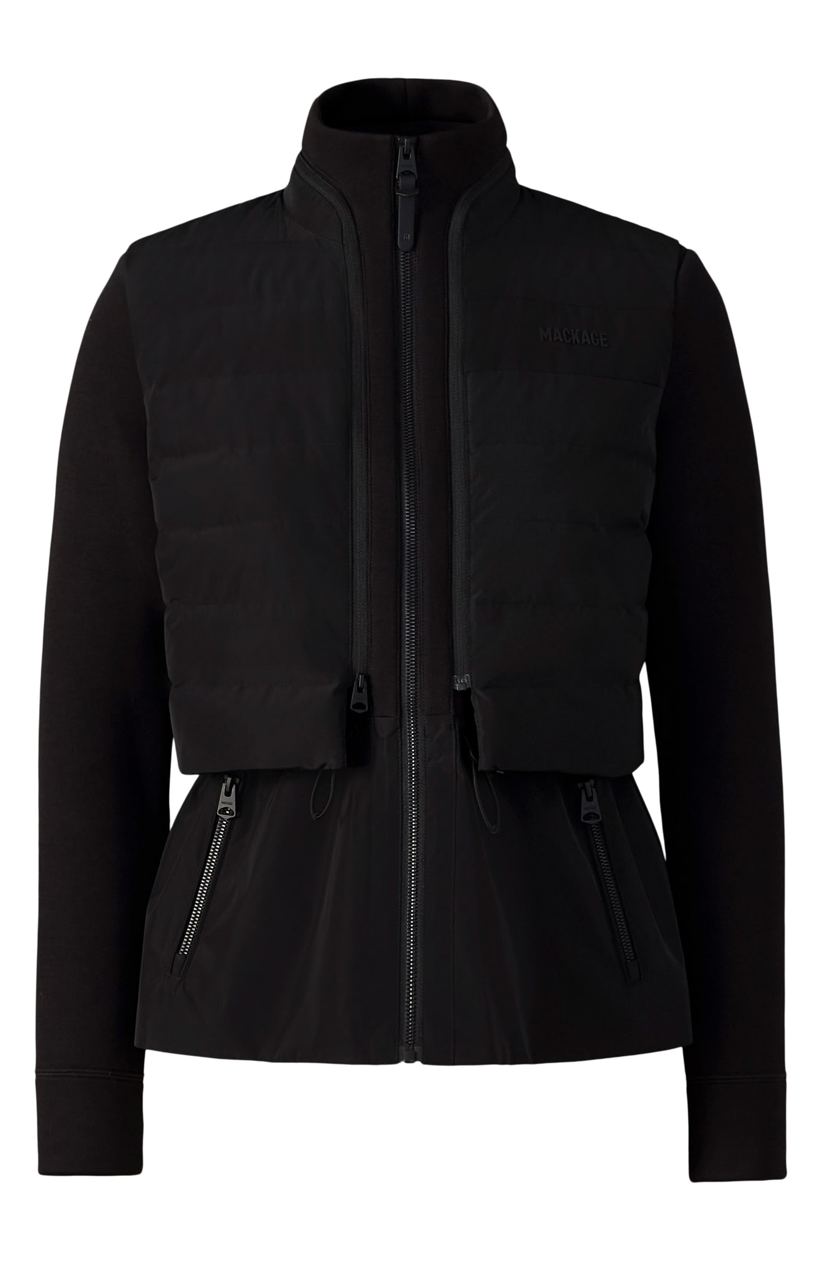 Mackage Priscilla 3-in-1 Hybrid Lightweight Jacket with Down Vest in Black at Nordstrom - 3