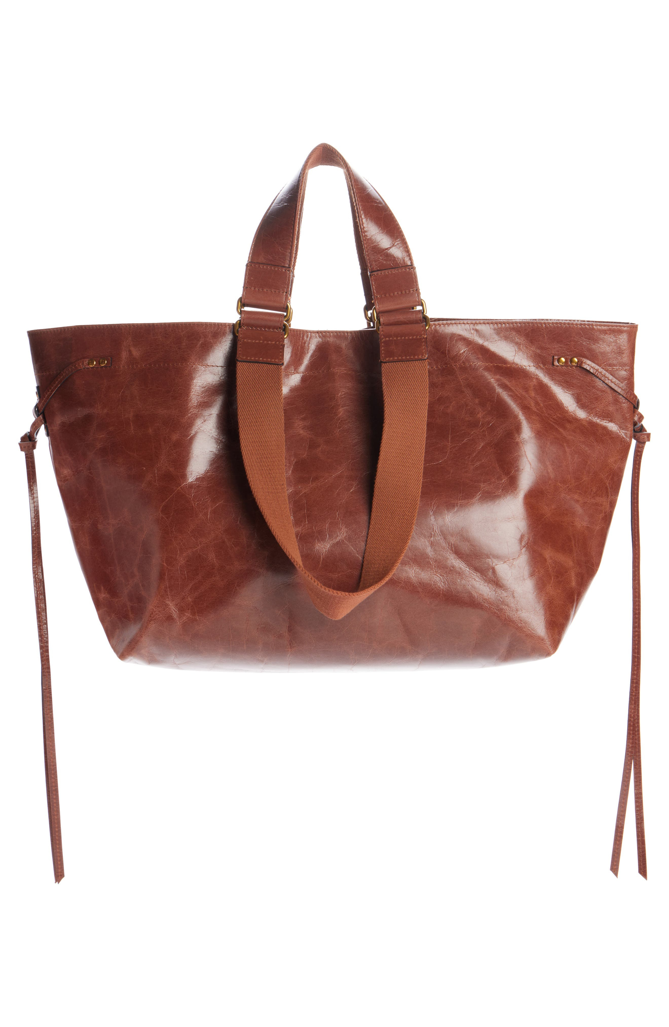 Isabel Marant Wardy Leather Shopper Tote in Chocolate at Nordstrom - 4