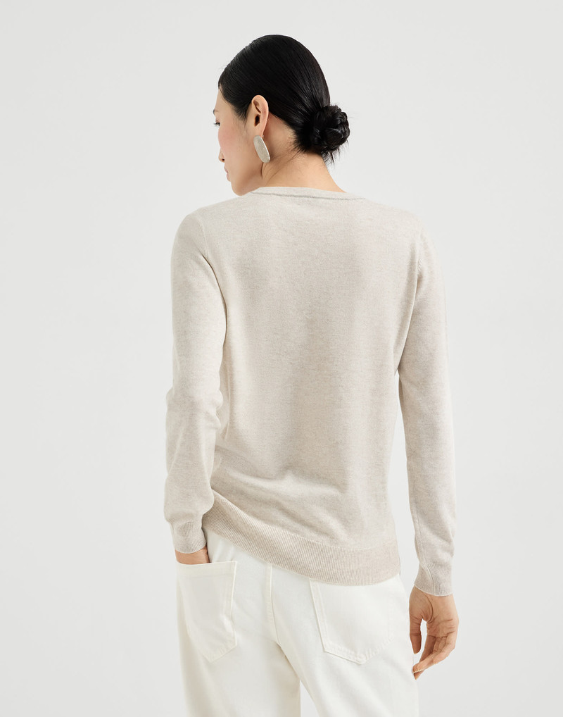 Brunello Cucinelli Cashmere sweater with monili outlook