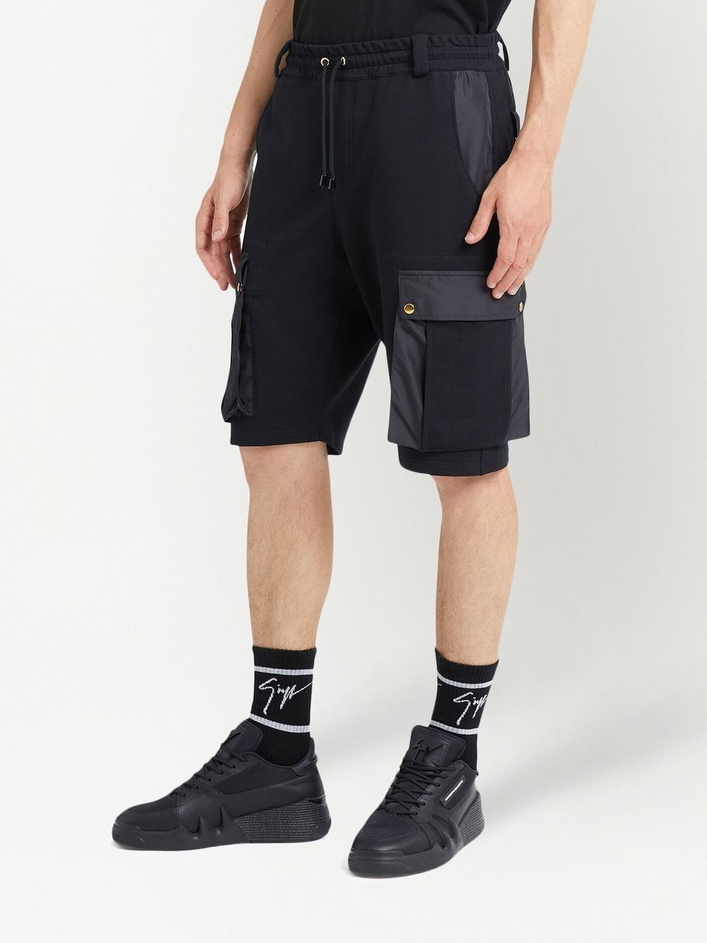 drawstring multi-pocket Bermuda shorts - 3