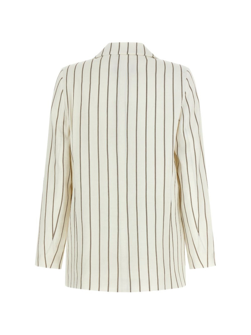 PESERICO pinstriped single-breasted blazer outlook