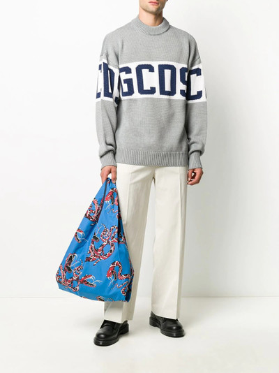 GCDS logo knit round neck jumper outlook