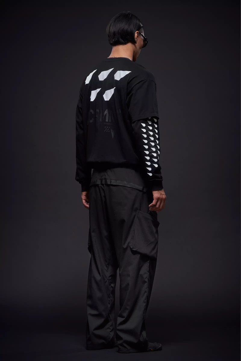 P55-M Nylon Stretch Cargo Trouser Black 7