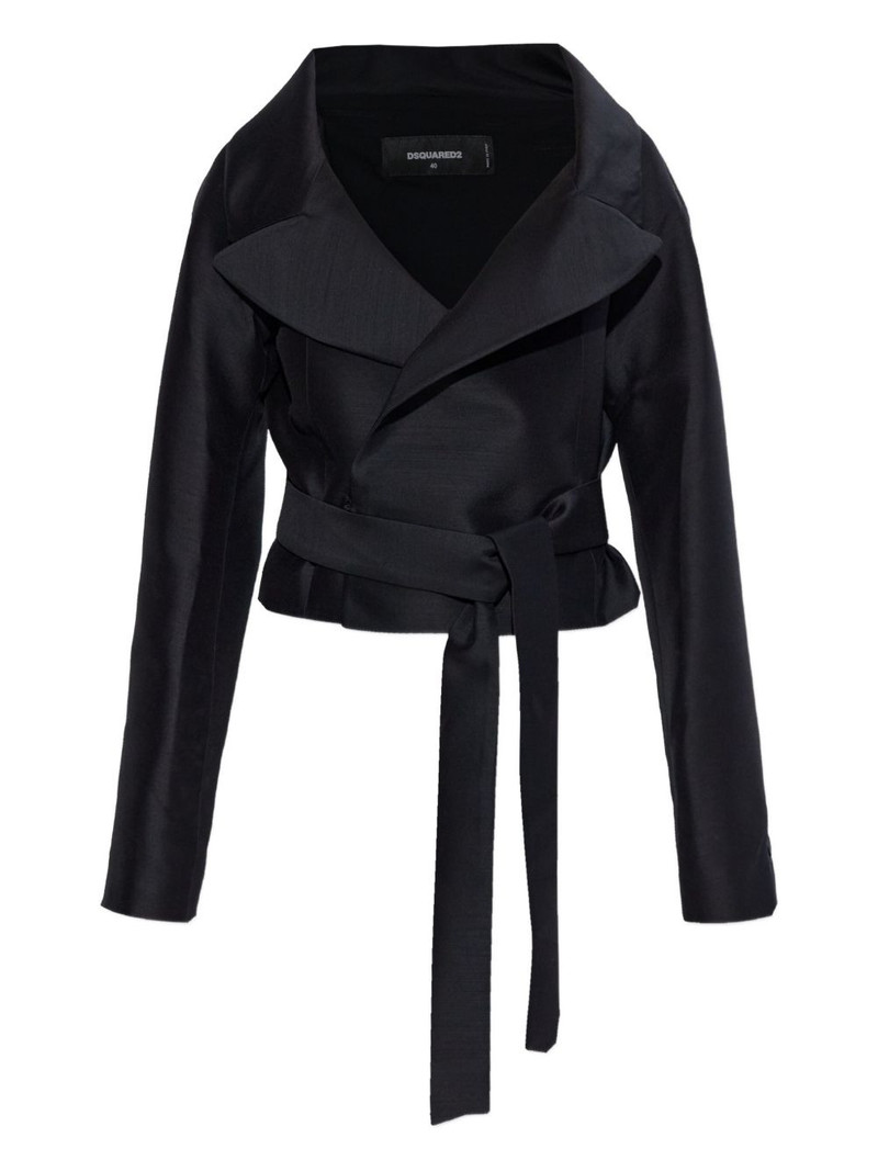 belted virgin-wool jacket 1