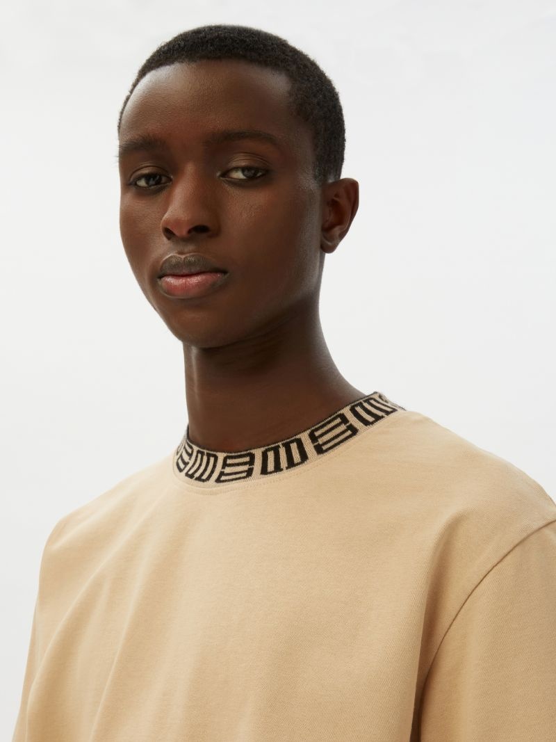 MONOGRAM RIB COLLAR T-SHIRT - 6