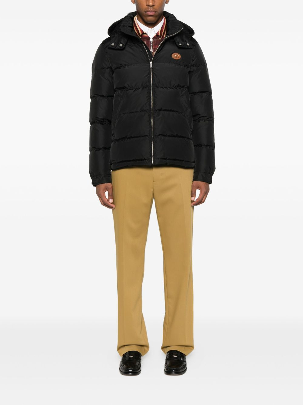 Valentino Men Quilted Down Jacket With Hood - 4