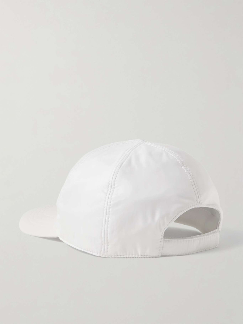 Rick Owens + Moncler appliquéd shell baseball cap White outlook