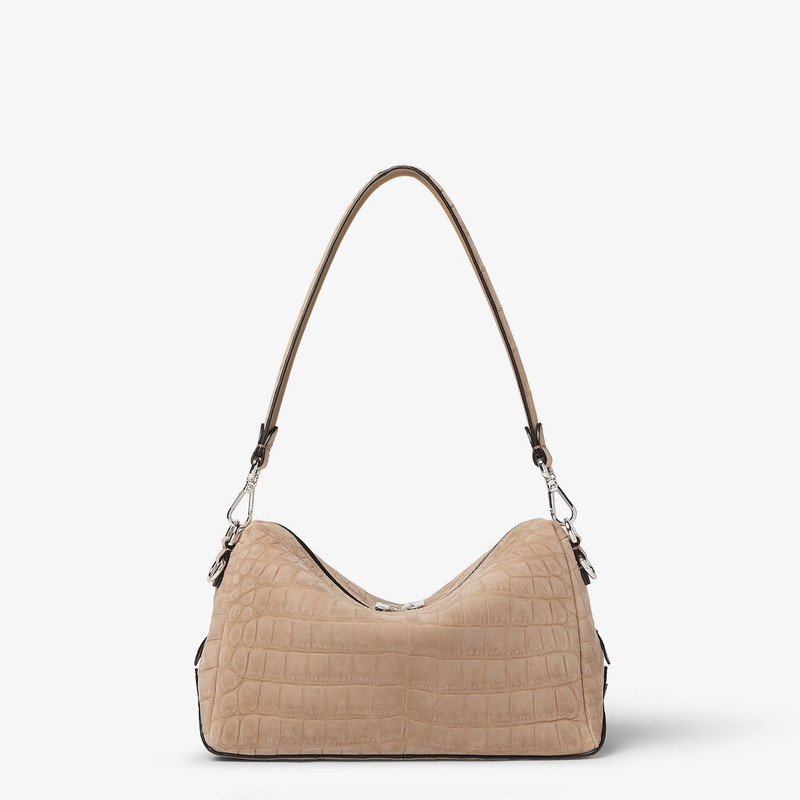 Fendi Lui Medium Camel-color nubuck crocodile leather bag 3