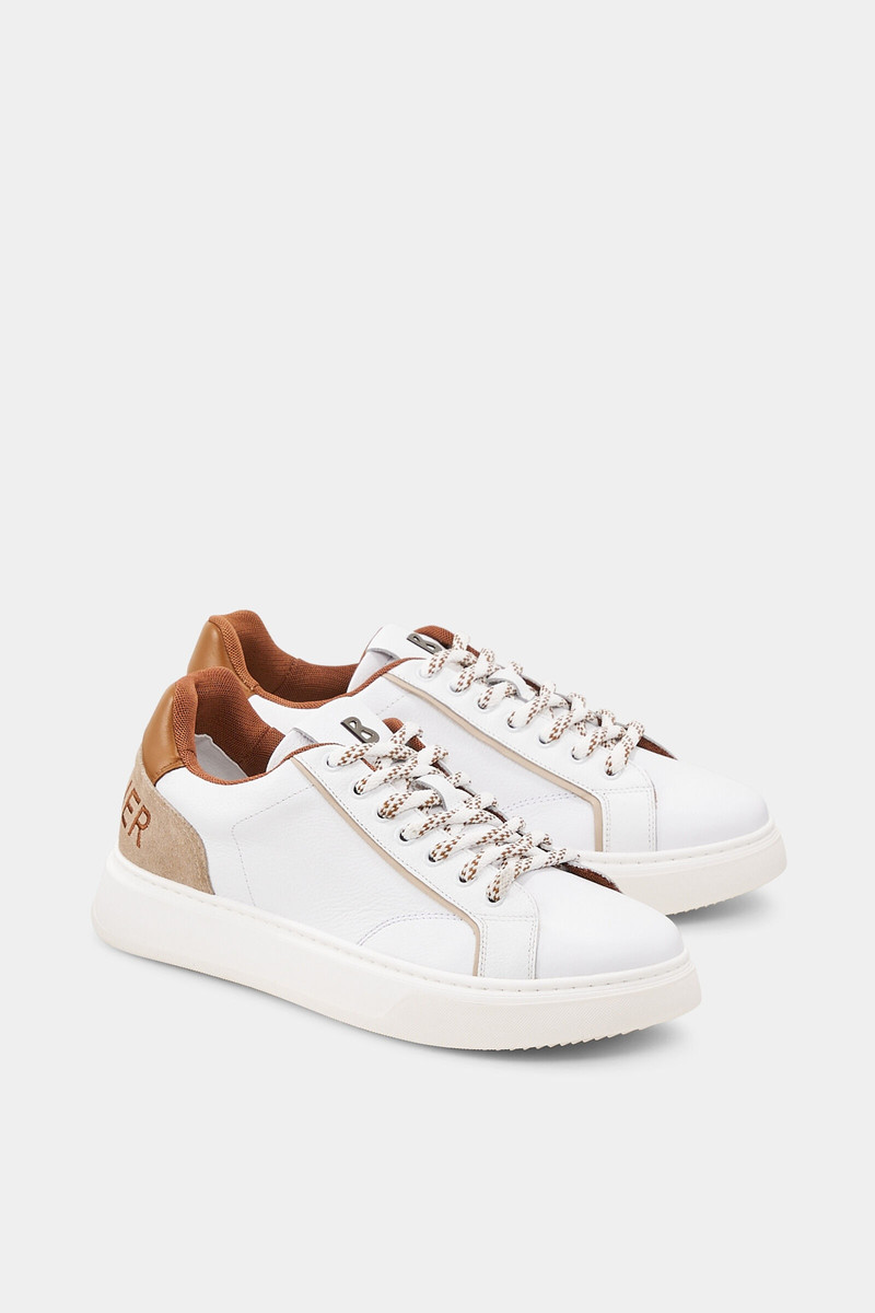 Milan sneakers in White/Cognac 3