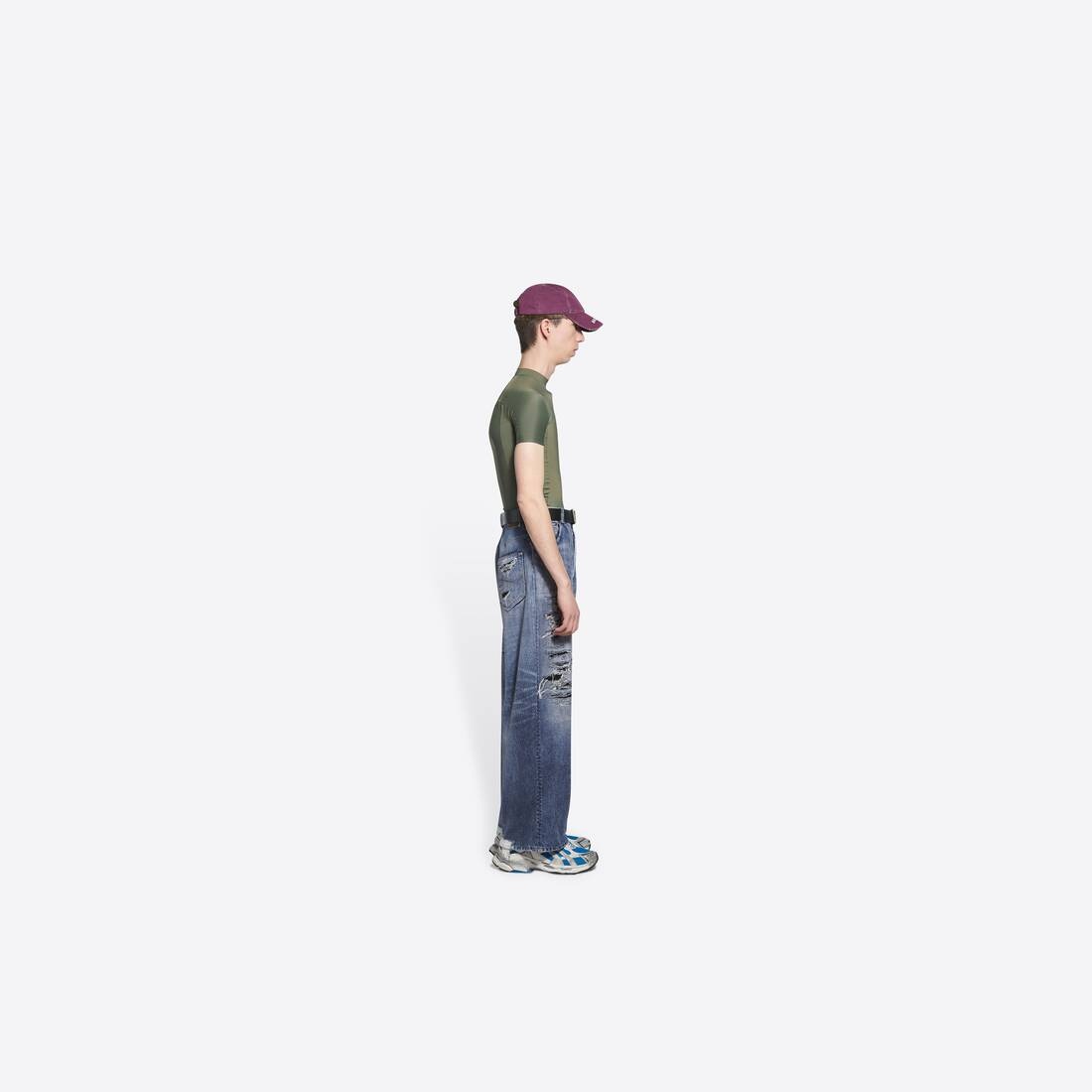 Men's Trompe L'œil Pants in Blue - 5