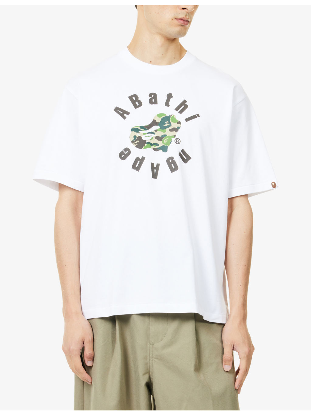 Abc Camo Heart Ape Graphic-Print Cotton T-Shirt - 3